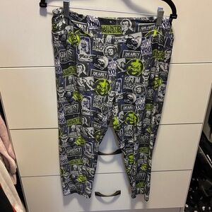 Disney Haunted Mansion Graphic capri leggings- Gray and Green
